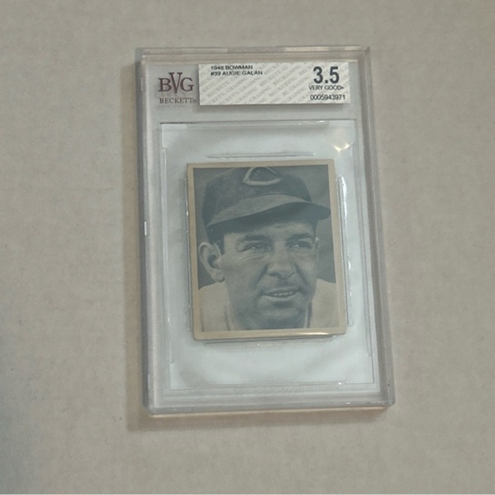 Beckett 1948 Bowman #39 Augie Galan 3.5 Very Good+ BASEBALL CARD